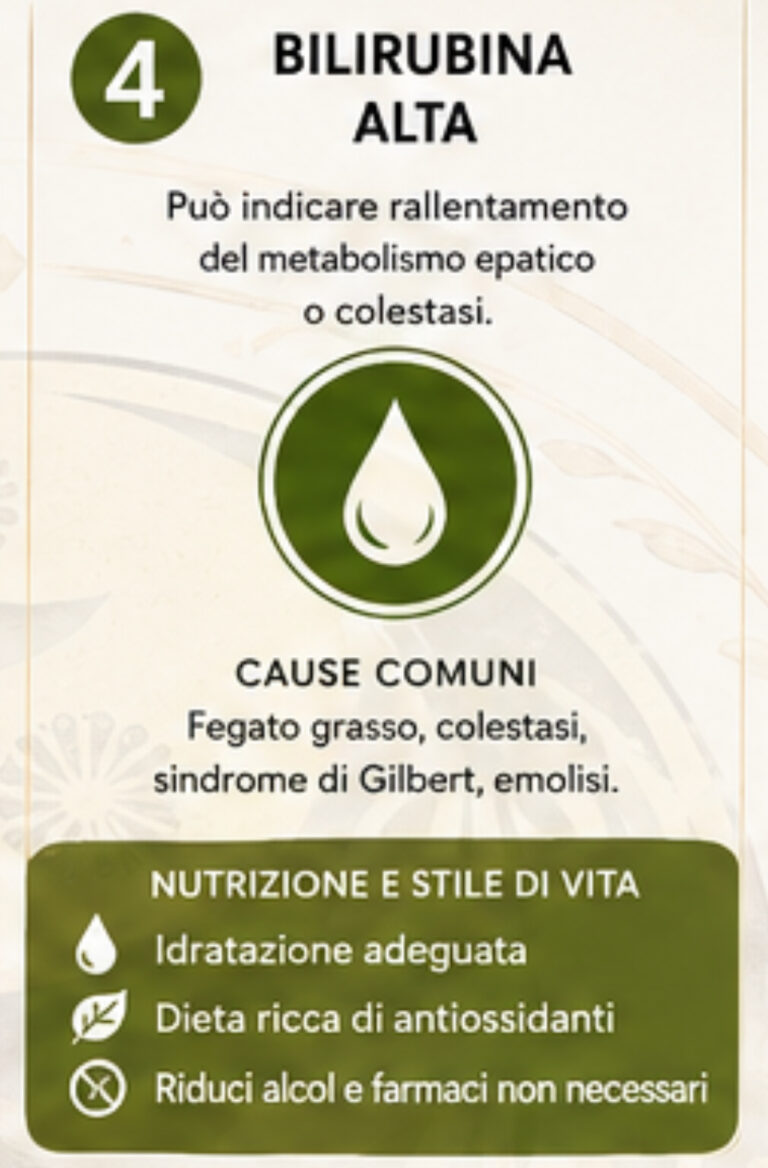 Bilirubina alta: differenza tra totale, diretta e indiretta
