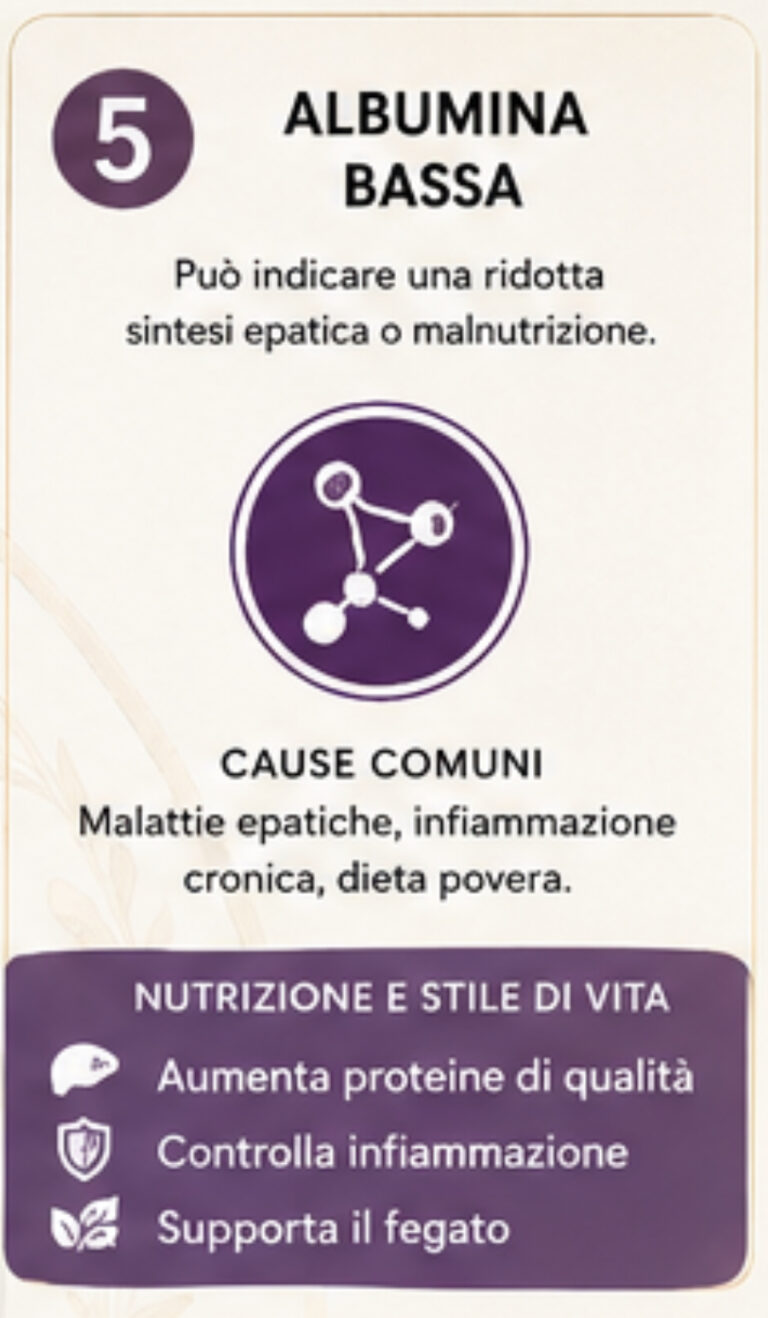 Albumina bassa: fegato, proteine, intestino e infiammazione