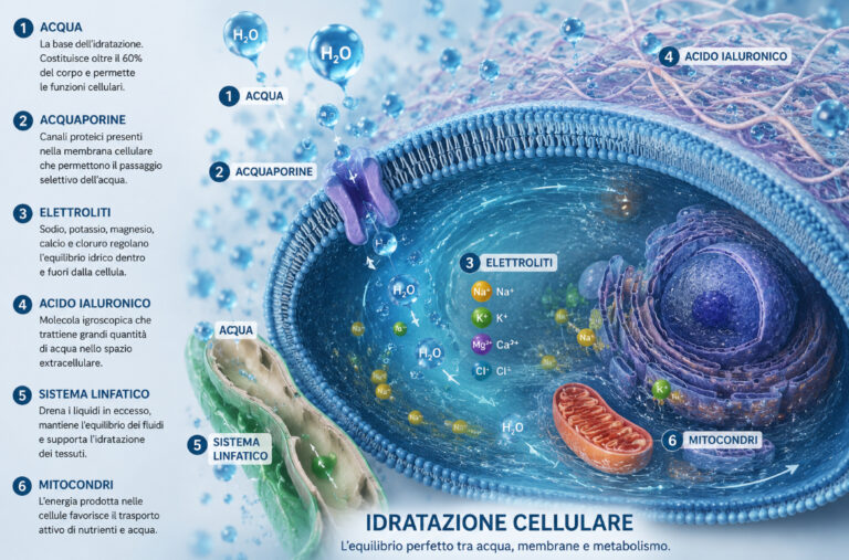 Idratazione cellulare: perché bere acqua non sempre basta